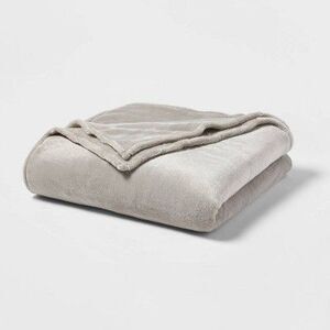 Threshold Microplush Throw Blanket Oversized 92x90 Midweight Post-Consumer